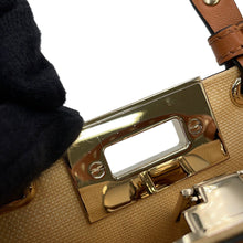 将图像加载到图库查看器中,Valentino Garavani Rock Studded 2-Way Bucket Handbag Beige/Brown4W2P0W31MZI Raffia Leather