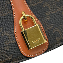 将图像加载到图库查看器中,CELINE Triomphe Tabu SLG 2WAY Clutch Shoulder Bag Tan10I592 PVC Leather