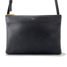 Load image into Gallery viewer, CELINE Trio Shoulder Bag Black171453 Lambskin Size Large