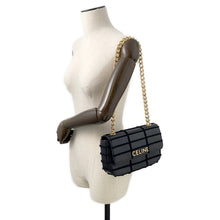 将图像加载到图库查看器中,CELINE Mono Chrome ChainShoulder Bag Black111273FCK Leather