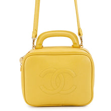 将图像加载到图库查看器中,CHANEL Top handle 2-way vanity bag YellowA07060 Caviar Leather