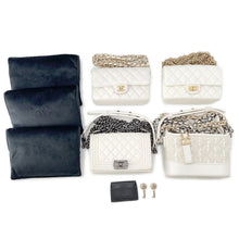 Load image into Gallery viewer, CHANEL Success Story Bag 4-piece set Black/WhiteAS1949 Lambskin Caviar Leather Sequins