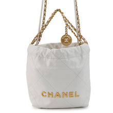 Load image into Gallery viewer, CHANEL CHANEL22 ChainShoulder Bag WhiteAS3980 Shiny Calf Leather Size Mini