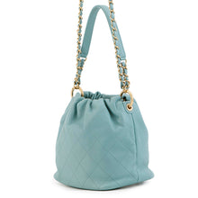 将图像加载到图库查看器中,CHANEL Matelasse Drawstring 2WAY ChainShoulder Bag PowderBlue Lambskin
