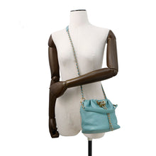将图像加载到图库查看器中,CHANEL Matelasse Drawstring 2WAY ChainShoulder Bag PowderBlue Lambskin