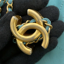 将图像加载到图库查看器中,CHANEL Matelasse Drawstring 2WAY ChainShoulder Bag PowderBlue Lambskin