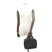 Load image into Gallery viewer, CHANEL Top handle 2-way vanity bag BlackA07061 Caviar Leather