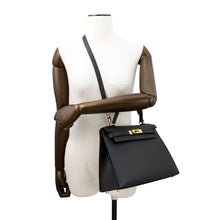 将图像加载到图库查看器中,HERMES Kelly Sellier Black Epsom Size 28