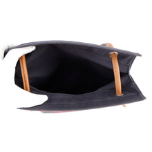 Load image into Gallery viewer, HERMES Sack Aline Blue Indigo/Gold Toile Chevrons Barenia Leather Size MM