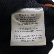 Load image into Gallery viewer, HERMES Sack Aline Blue Indigo/Gold Toile Chevrons Barenia Leather Size MM