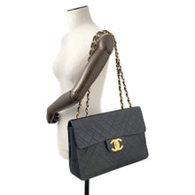 Load image into Gallery viewer, CHANEL Matelasse Single Flap ChainShoulder BlackA04412 Lambskin Size 33