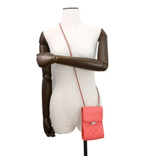 Load image into Gallery viewer, CHANEL Matelasse phone case Pink Leather
