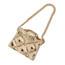 Load image into Gallery viewer, CHANEL Matelasse bag motif brooch Champagne Gold Metal