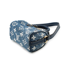 将图像加载到图库查看器中,LOUIS VUITTON Bijoux Sac Micro Speedy Denim BlueM00546 Monogram Denim