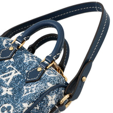 将图像加载到图库查看器中,LOUIS VUITTON Bijoux Sac Micro Speedy Denim BlueM00546 Monogram Denim