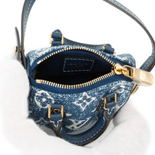 将图像加载到图库查看器中,LOUIS VUITTON Bijoux Sac Micro Speedy Denim BlueM00546 Monogram Denim