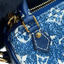 将图像加载到图库查看器中,LOUIS VUITTON Bijoux Sac Micro Speedy Denim BlueM00546 Monogram Denim