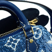 将图像加载到图库查看器中,LOUIS VUITTON Bijoux Sac Micro Speedy Denim BlueM00546 Monogram Denim