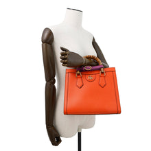 将图像加载到图库查看器中,GUCCI Diana 2WAYBag Orange/Beige702721 Leather Size Small