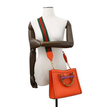 将图像加载到图库查看器中,GUCCI Diana 2WAYBag Orange/Beige702721 Leather Size Small