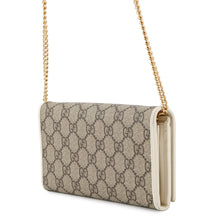 将图像加载到图库查看器中,GUCCI Horsebit 1955 Chain Wallet Beige/White621888 PVC/Leather
