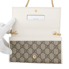 Load image into Gallery viewer, GUCCI Horsebit 1955 Chain Wallet Beige/White621888 PVC/Leather