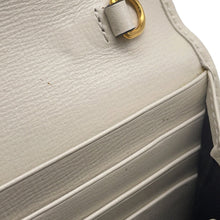 将图像加载到图库查看器中,GUCCI Horsebit 1955 Chain Wallet Beige/White621888 PVC/Leather