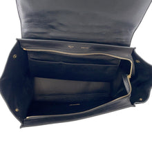 将图像加载到图库查看器中,CELINE Trapeze Black Crocodile Embossed Leather Leather Suede