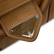 将图像加载到图库查看器中,PRADA Re-Edition 2002 Moon 2wayShoulder Brown1BA381 Padded Nappa Leather