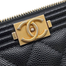 Load image into Gallery viewer, CHANEL Boy Chanel Chain Wallet BlackA84069 Caviar Leather