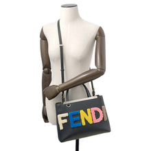 将图像加载到图库查看器中,FENDI Petit to Jules Black/Multicolor Leather Mouton