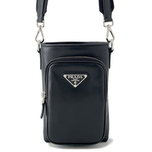 Load image into Gallery viewer, PRADA Smartphone case Black2ZH155 Calf Leather Nylon