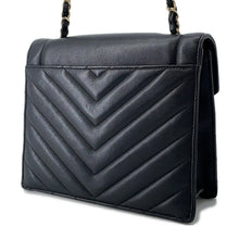 将图像加载到图库查看器中,CHANEL Chevron ChainShoulder Bag BlackAS0025 Lambskin