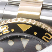 将图像加载到图库查看器中,ROLEX GMT MasterII W40mm Stainless Steel K18YG Black Dial116713LN