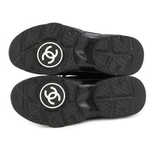 将图像加载到图库查看器中,CHANEL CC Logo Sneakers Black/WhiteG38299 Leather Mesh Suede Size 37