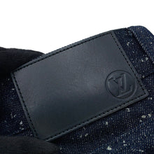 Load image into Gallery viewer, LOUIS VUITTON Galaxy Denim Pants Size 28 Navy Cotton100% Leather