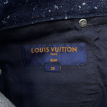 Load image into Gallery viewer, LOUIS VUITTON Galaxy Denim Pants Size 28 Navy Cotton100% Leather