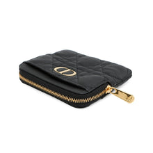 将图像加载到图库查看器中,Dior Caro Lavender Cannage Wallet BlackS5177UWHC_M900 Calf Leather
