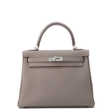 将图像加载到图库查看器中,HERMES Kelly Retourne sewing Etain Togo Leather Size 25