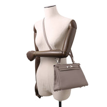 将图像加载到图库查看器中,HERMES Kelly Retourne sewing Etain Togo Leather Size 25