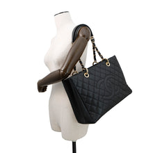 将图像加载到图库查看器中,CHANEL GST tote BlackA50995 Caviar Leather