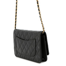 Load image into Gallery viewer, CHANEL 2.55 Chain Wallet Embroidery BlackA80834 Lambskin