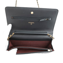 Load image into Gallery viewer, CHANEL 2.55 Chain Wallet Embroidery BlackA80834 Lambskin