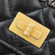 Load image into Gallery viewer, CHANEL 2.55 Chain Wallet Embroidery BlackA80834 Lambskin