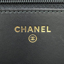Load image into Gallery viewer, CHANEL 2.55 Chain Wallet Embroidery BlackA80834 Lambskin