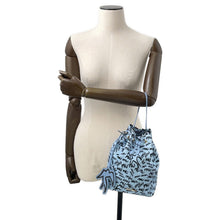 Load image into Gallery viewer, MIUMIU Drawstring Bag Blue/Black5RM008 Canvas