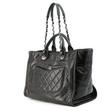 将图像加载到图库查看器中,CHANEL Deauville 2WAYTote Bag Black Leather Size Large