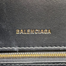 将图像加载到图库查看器中,BALENCIAGA Hourglass 2wayBag Black593546 Croco embossed leather Size Small