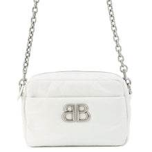 将图像加载到图库查看器中,BALENCIAGA Monaco Camera Bag White806459 Leather Size XS