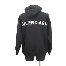 将图像加载到图库查看器中,BALENCIAGA Back logo print hoodie Size S Black518215 Cotton100%